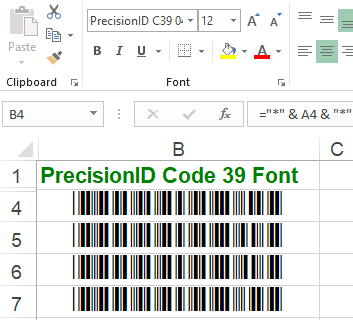code 128 font for excel mac